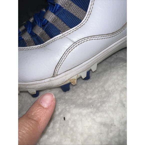 Nike Air Jordan‎ 10 TD Football Cleats Blue White Men\'s Size 9.5 US CQ2073-104 main image 6